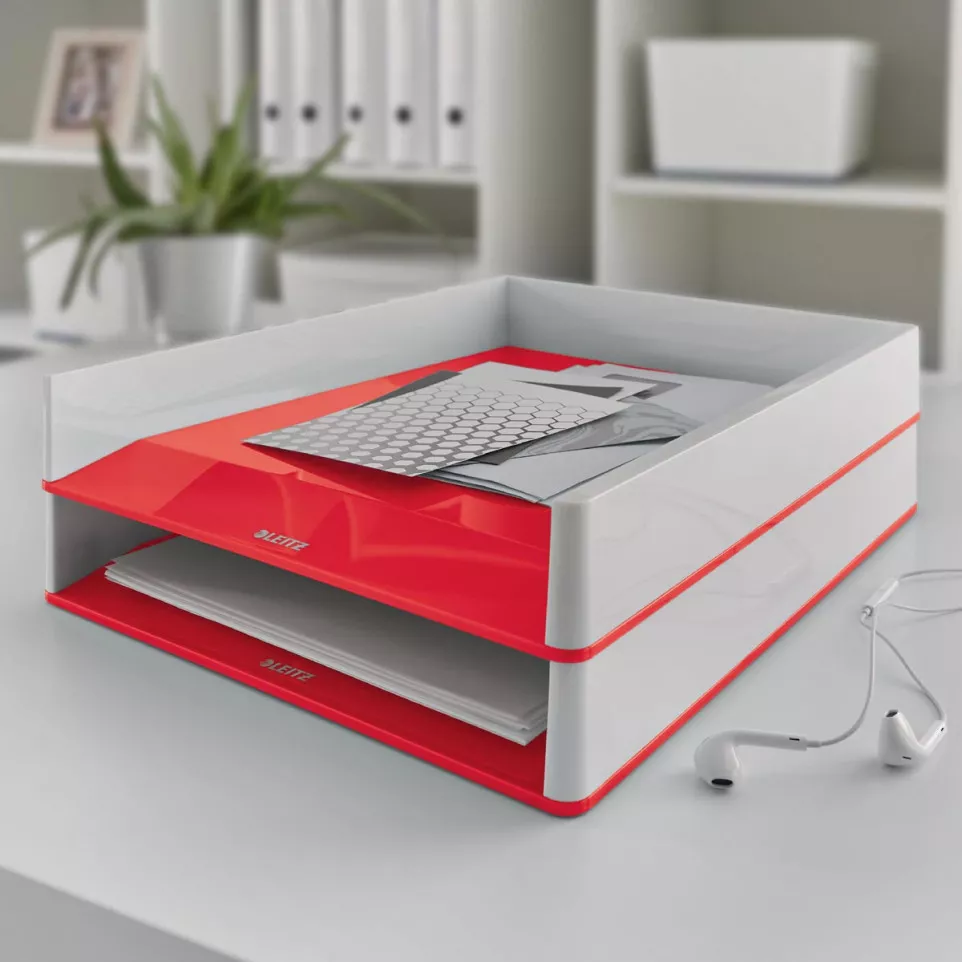 Leitz WOW Letter Tray Red