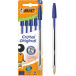 Bic Cristal balpen medium, blauw, blister van 5 stuks