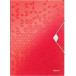 Leitz WOW elastomap met 3 kleppen, uit PP, ft A4, rood
