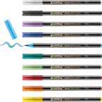 Edding glitter brushpen e-1340, assorti, set van 10 stuks