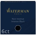 Waterman cartouches d'encre noir 6X