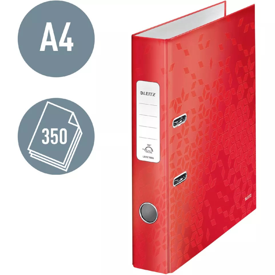 Leitz Classeur à levier Wow rouge,...