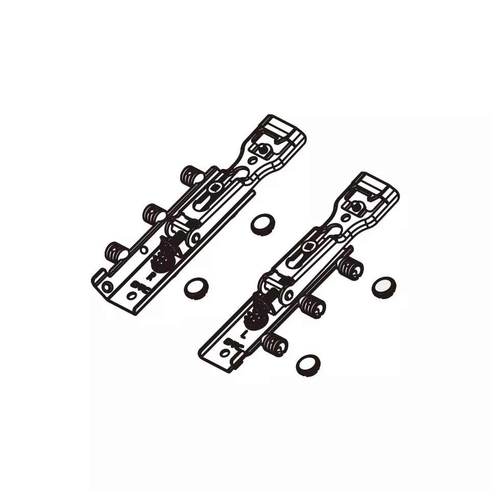 Set of 2 Zinc-Plated Furniture...