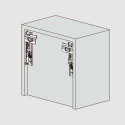 Set of 2 Zinc-Plated Furniture Suspension Brackets DM max.65kg / pc