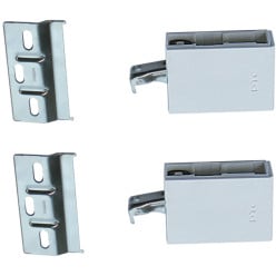 Kit de 2 supports blanc et crochets zingué de supension de meuble DM max.65kg / pce