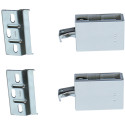 Set van 2 witte steunen en verzinkte haken voor meubelophanging DM max.65kg / pce