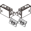 Set van 2 witte steunen en verzinkte haken voor meubelophanging DM max.65kg / pce
