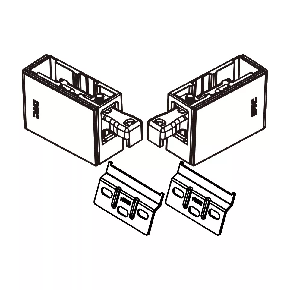 Set of 2 white brackets and...