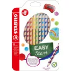 STABILO EASYstart crayon de couleur, droitier, étui de 12 pièces, assorti