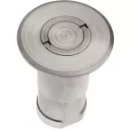 Ø13mm stofdichte vloerdrorpel, Ø35mm rozet, roestvrij staal / pce