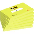 Post-it Notes, 3 in x 5 in, 100 Sheets per Pad, Neon Green, 6 Pads Pack