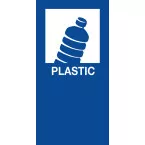 V-Part Magnetic Plastic Sticker, Blue