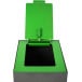 V-Part flap lid for 60L modular waste bin, green