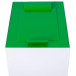 V-Part flap lid for 60L modular waste bin, green
