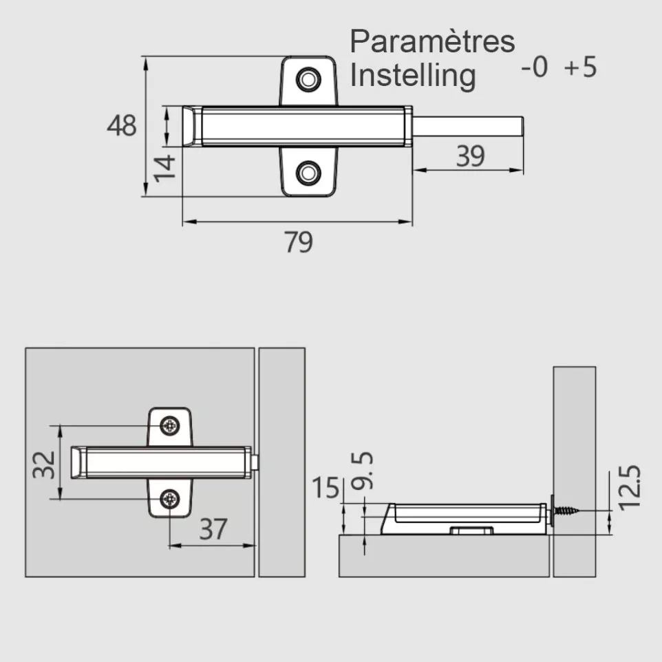 Magnetisch push-to-open systeem 32...