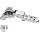 Charnière Stylish 110° nickelée à montage rapide Flash (Ø10x10mm), avec amortissement et avec fermeture automatique, pour porte 