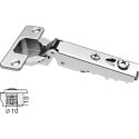 Stijlvol 110° vernikkeld Flash snelsluitscharnier (Ø10x10mm), met soft close en zelfsluitende functie, voor opbouwdeuren / PCE