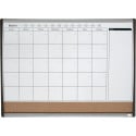 Nobo tableau duo, tableau en liège et tableau blanc avec calendrier mensuel, ft 58,5 x 43 cm