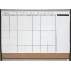 Nobo Duo Board Cork Board and Monthly Calendar Whiteboard 58.5 x 43 cm