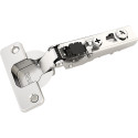 Charnière Stylish 110° nickelée à visser, avec amortissement et avec fermeture automatique, pour porte en applique / PCE