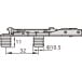 Pivot-Star zwart titanium lineaire inpersmontageplaat (voor diam 10 x 12mm boren), met directe hoogteverstelling, afstand 4mm / 