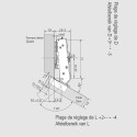 Hoekscharnier 30° Pivot-Star 110° zwart titanium opschroefbaar, met soft-close functie, voor opliggende deuren / PCE