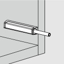 Antraciet lineair magnetisch push-to-open systeem met 39 mm slag voor Stylish en Pivot-Pro scharnieren zonder demping en met zel