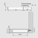 Magnetisch push-to-open mechanisme met 39 mm slag voor Stylish en Pivot-Pro scharnieren zonder demping en met automatische sluit