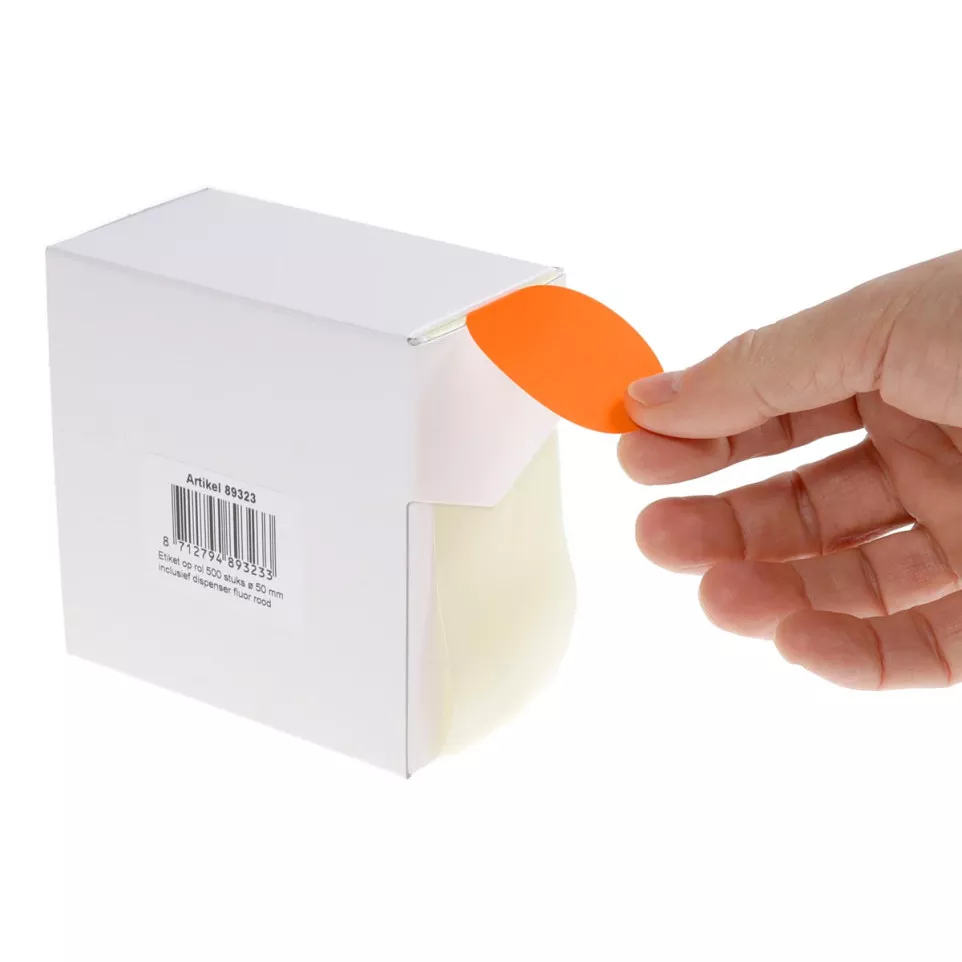 Rillprint round labels, 50 mm...
