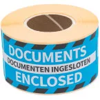 Rillprint etiketten Documenten ingesloten, ft 46 x 125 mm, rol van 250 stuks
