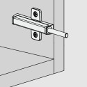 Push-to-Open Self-Adhesive Sys 32 Light Gray 40mm Stroke for Pivot-Star, Stylish & Pivot-Pro Hinges, Damping, Iron