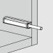 Push to open à appliquer linéaire anthracite, course de 40mm pour charnières Pivot-Star, Stylish et Pivot-Pro, amortisseur et fe