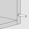 Push to open à percer gris clair avec course de 40mm pour charnières Pivot-Star, Stylish et Pivot-Pro avec amortisseur et fermet