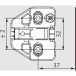Nickel-Plated Pivot-Pro Mounting Plate with Screws for Particleboard (for Ø2.5mm Drilling), Direct Height Adjustment