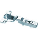Charnière Pivot-Pro 95° nickelée à visser, amortisseur et fermeture automatique, plot Ø40mm, pour porte en semi-applique jusqu'à