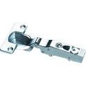 Charnière Pivot-Pro 95° nickelée à visser, amortisseur et fermeture automatique avec plot Ø40mm, pour porte en applique jusqu'à 