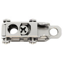 Linear Mounting Plate Stylish Nickel-Plated with Euro Screws for 5 x 8mm Drilling and Direct Height Adjustment, distance