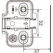Cruciform Mounting Plate Stylish Nickel Plated with Euro Screws for Ø5 x 8mm Drilling with Direct Height Adjustment