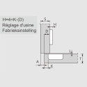 Stylish 110° Nickel-Plated Screw-On Hinge Without Soft Close with Self-Closing for Half Overlay Doors per Piece