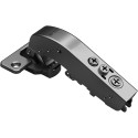 90° Angled Pivot-Star 110° Screw-On Hinge, Black Titanium, with Damper and Auto-Close, for Framed Cabinets
