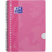 Oxford School collegeblok A4+ gelijnd, 23-gaats, 80 vel, roze
