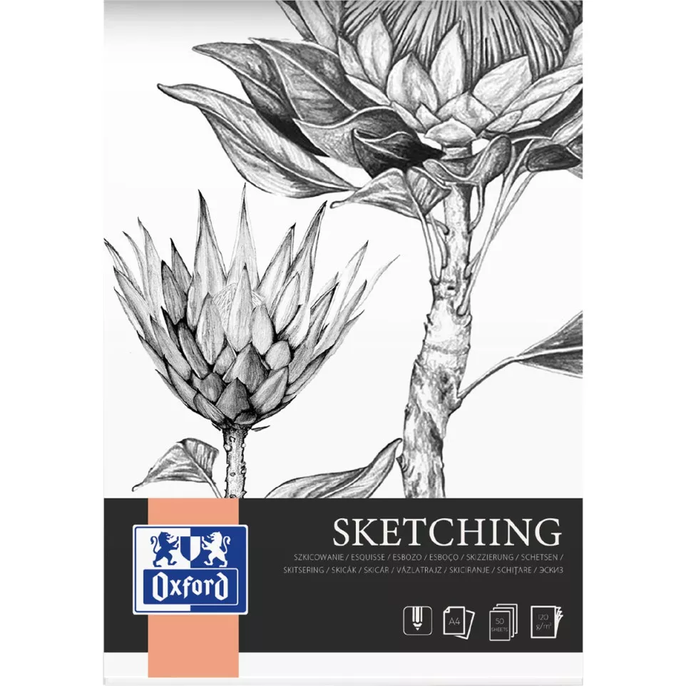 Oxford schetsblok, 120 g/m², ft A4,...