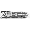Pivot-Star Nickel-Plated Knock-In Linear Mounting Plate with Direct Height Adjustment for Ø10 x 12mm Drilling
