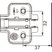 Plaque de montage Pivot-Star nickelée, vis spéciales et manchons à expansion Ø5mm, réglage en hauteur direct, distance 2mm / PCE