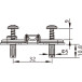 Pivot-Star Nickel Mounting Plate with Special Screws and Expansion Sleeves Ø5, Direct Height Adjustment, 0mm Distance / P