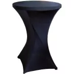 Housse pour table debout, diamètre 80 cm, noir