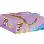 Post-it Super Sticky Notes Colour, 90 feuilles, ft 47,6 x 47,6 mm, 20 + 4 GRATUIT