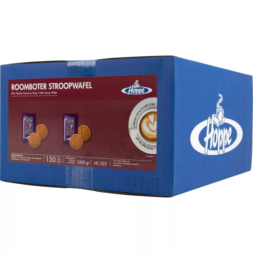 Hoppe Syrup Waffles Box of 150 Pieces