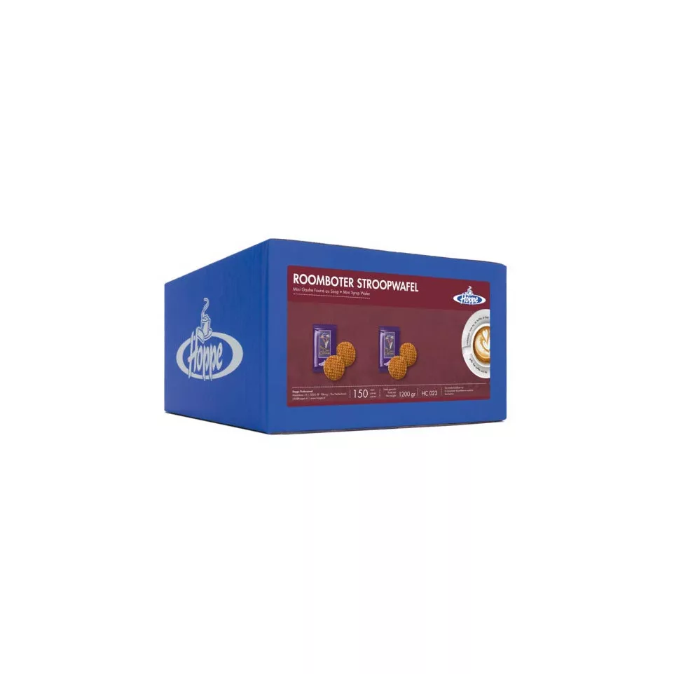 Hoppe Syrup Waffles Box of 150 Pieces