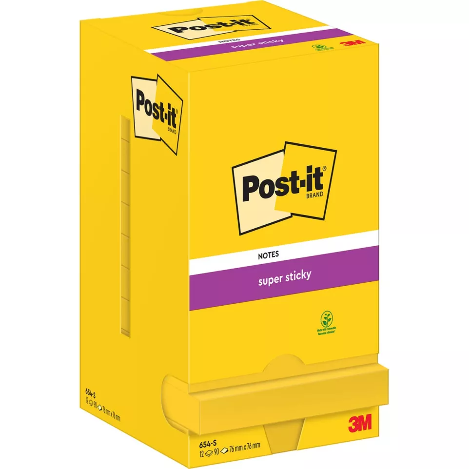 Post-it Super Sticky Notes, 3 x 3 in,...